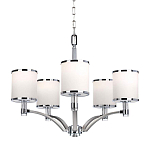 Люстра с белыми стеклянными плафонами в форме цилиндра Feiss варинант исполнения - 1 | Loft Concept в Санкт-петербурге