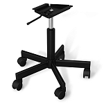 Стул с мягкой розовой обивкой из велюра и подъемно-поворотным механизмом на черных колесиках Harper Pink варинант исполнения - 4 | Loft Concept в Санкт-петербурге