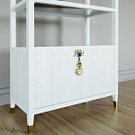 Стеллаж со стеклянными полками Elsa Dreams White варинант исполнения - 2 | Loft Concept в Санкт-петербурге