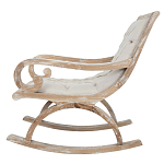 Кресло-качалка с мягкой обивкой из льна Ella Armchair beige варинант исполнения - 2 | Loft Concept в Санкт-петербурге