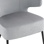 Современное мягкое кресло на металлических ножках Rakush Grey варинант исполнения - 6 | Loft Concept в Санкт-петербурге