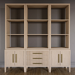 Модульный стеллаж Primo из трех составных элементов Светлый дуб варинант исполнения - 2 | Loft Concept в Санкт-петербурге