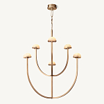 Люстрас 6-ю мраморными плафонами в форме купола Light Warm Light варинант исполнения - 4 | Loft Concept в Санкт-петербурге