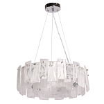 Люстра круглая с подвесными прямоугольными пластинами из стекла Glacier Panels варинант исполнения - 2 | Loft Concept в Санкт-петербурге