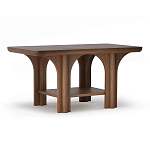 Стол кофейный деревянный с арочным основанием Arch Passage варинант исполнения - 1 | Loft Concept в Санкт-петербурге