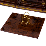 Настольный письменный набор с часами и визитницами из природного камня обсидиана Royal Present варинант исполнения - 2 | Loft Concept в Санкт-петербурге