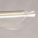 Люстра линейная с прозрачным волнообразным плафоном Wave Line варинант исполнения - 4 | Loft Concept в Санкт-петербурге