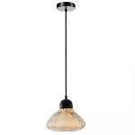 Подвесной светильник с янтарным фактурным плафоном Lamp with Frozen Glass Effect варинант исполнения - 3 | Loft Concept в Санкт-петербурге