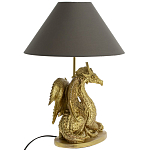Настольная лампа с абажуром Дракон Golden Dragon Lamp Brown варинант исполнения - 2 | Loft Concept в Санкт-петербурге