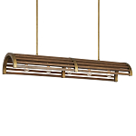 Люстра линейная полукруглой формы Wooden Horseshoe варинант исполнения - 3 | Loft Concept в Санкт-петербурге