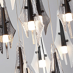Люстра каскадная с 12-ю рельефными прозрачными плафонами Glass Pod  варинант исполнения - 6 | Loft Concept в Санкт-петербурге