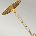 Люстра подвесная с широким белым текстильным абажуром и вертикальными декоративными элементами Hinkley варинант исполнения - 3 | Loft Concept в Санкт-петербурге