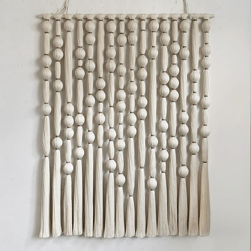 Панно на стену из хлопковых нитей White Morse Wall Hanging  Белый в Санкт-петербурге | Loft Concept 