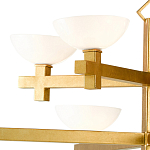 Люстра золотая с 8-ю молочными плафонами в виде чаши Tiers of Clear Lines варинант исполнения - 2 | Loft Concept в Санкт-петербурге