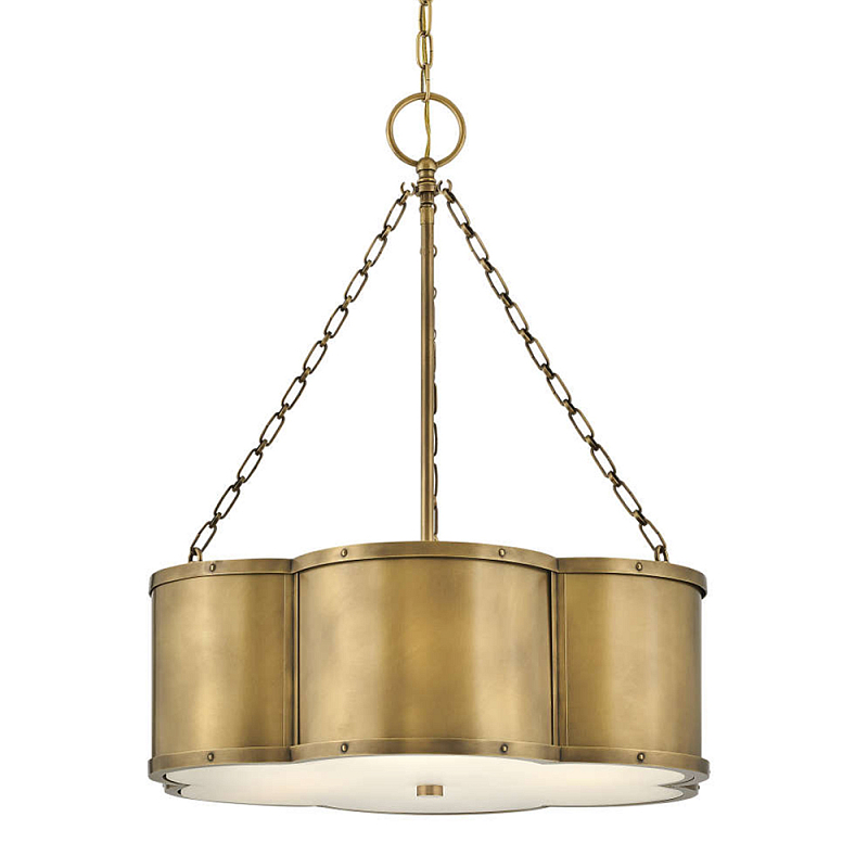 Люстра подвесная волнистой формы Hinkley Латунь Белый Черный в Санкт-петербурге | Loft Concept 