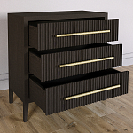 Комод Primo с 3 выдвижными ящиками Темный орех варинант исполнения - 5 | Loft Concept в Санкт-петербурге