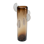 Ваза коричневая Forma Mare со стеклянными вставками варинант исполнения - 1 | Loft Concept в Санкт-петербурге
