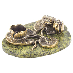 Подсвечник из бронзы и натурального камня змеевик Stone Candlestick варинант исполнения - 2 | Loft Concept в Санкт-петербурге