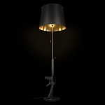 Торшер с черным абажуром и оригинальной ножкой в форме автомата Flos варинант исполнения - 3 | Loft Concept в Санкт-петербурге