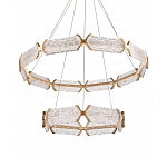 Люстра с 2-мя кольцами с текстурным природным рисунком IceFlame варинант исполнения - 2 | Loft Concept в Санкт-петербурге