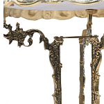 Стол бронзовый круглый с мраморной столешницей Coffee De Bronze варинант исполнения - 1 | Loft Concept в Санкт-петербурге