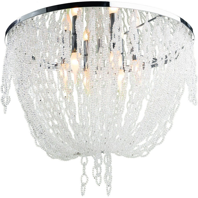 Потолочный светильник RH 1930S FRENCH CRYSTAL BEADED Seling Light Хром в Санкт-петербурге | Loft Concept 