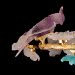 Люстра круглая на золотом каркасе с птичками и цветочным декором Miscellaneous herbs варинант исполнения - 6 | Loft Concept в Санкт-петербурге