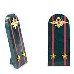 Сувенир Погон МВД из натурального камня змеевик Souvenir Epaulets варинант исполнения - 6 | Loft Concept в Санкт-петербурге
