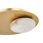 Бра с овальным основанием золотого цвета  и плафоном из алебастра Shaw Lighting варинант исполнения - 2 | Loft Concept в Санкт-петербурге