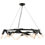 Люстра круглая с трубчатыми лампочками Vanguard Circle варинант исполнения - 1 | Loft Concept в Санкт-петербурге