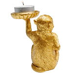 Подсвечник золотая обезьяна с блюдцем Golden Monkey варинант исполнения - 3 | Loft Concept в Санкт-петербурге