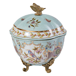 Шкатулка голубого цвета с цветочными орнаментами Blue Garden варинант исполнения - 1 | Loft Concept в Санкт-петербурге