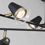 Потолочный светильник с конусообразными плафонами с контрастным сочетанием бронзы и глубоким черным цветом Aurika варинант исполнения - 3 | Loft Concept в Санкт-петербурге