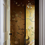 Обои ручная роспись Badminton Deep Rich Gold gilded paper варинант исполнения - 3 | Loft Concept в Санкт-петербурге