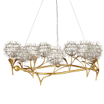 Люстра круглая с декором в виде цветков одуванчика Hanging Dandelion варинант исполнения - 4 | Loft Concept в Санкт-петербурге