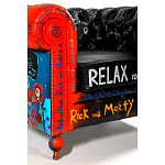 Кресло "Умный Умник" Rick and Morty graffiti chair натуральная кожа  варинант исполнения - 9 | Loft Concept в Санкт-петербурге