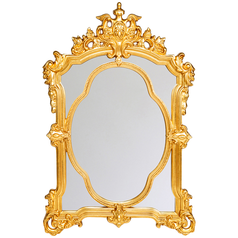 Зеркало с ажурной раме золотого цвета Classic Ornament Mirror Золотой Зеркало в Санкт-петербурге | Loft Concept 