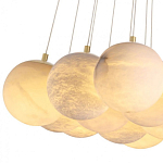 Люстра подвесная круглая с сферическими плафонами из натурального камня Glowing Spheres варинант исполнения - 5 | Loft Concept в Санкт-петербурге