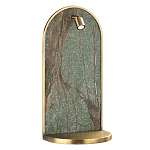 Настенный светильник зеленого цвета с бронзовой рамкой овальной формы с полкой Herbarium  варинант исполнения - 3 | Loft Concept в Санкт-петербурге