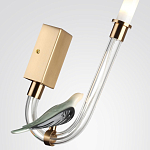 Бра с прозрачной изогнутой трубкой и декоративной фигуркой птицы Ganthea варинант исполнения - 4 | Loft Concept в Санкт-петербурге