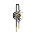 Бра черного цвета с круглым прозрачным стеклянным плафоном Virelia  варинант исполнения - 1 | Loft Concept в Санкт-петербурге