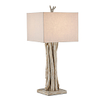 Настольная лампа с каркасом в виде веток деревьев с абажуром из ткани Natural Driftwood варинант исполнения - 1 | Loft Concept в Санкт-петербурге