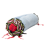 Подушка из джинсовой одежды и вязания Heart&Brain 2 варинант исполнения - 2 | Loft Concept в Санкт-петербурге