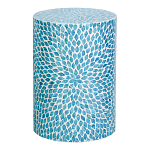 Столик с инкрустацией с перламутровым узором Flower Blue варинант исполнения - 1 | Loft Concept в Санкт-петербурге