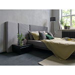 Кровать с большим мягким изголовьем Unity Grey Bed варинант исполнения - 2 | Loft Concept в Санкт-петербурге