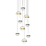 Люстра каскадная с 9-ю подвесами бронза и никель Peggy Futura lamp варинант исполнения - 1 | Loft Concept в Санкт-петербурге