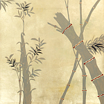 Обои ручная роспись Bamboo Dark Lacquer on Deep Rich Gold gilded tea paper варинант исполнения - 2 | Loft Concept в Санкт-петербурге