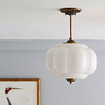 Подвесной светильник с абажуром из молочного стекла Vintage Charm варинант исполнения - 2 | Loft Concept в Санкт-петербурге