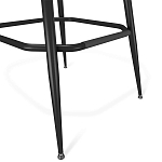 Барный стул со спинкой и подлокотниками на 4-х металлических ножках Douglas Rhombus Синий Велюр варинант исполнения - 4 | Loft Concept в Санкт-петербурге