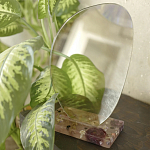 Настольное зеркало с подставкой из эпоксидной смолы с цветами Epoxy Resin Flowers Mirror варинант исполнения - 2 | Loft Concept в Санкт-петербурге